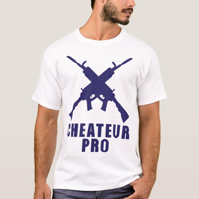 cheateur pro mitraillette citation t shirt (Framsida)