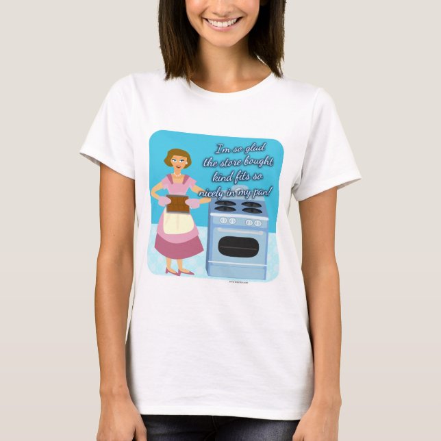 Cheating Brownies Snarky Housefru Kitsch Tee Shirt (Framsida)