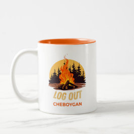 Cheboygan Michigan Läggerbål Två-Tonad Mugg