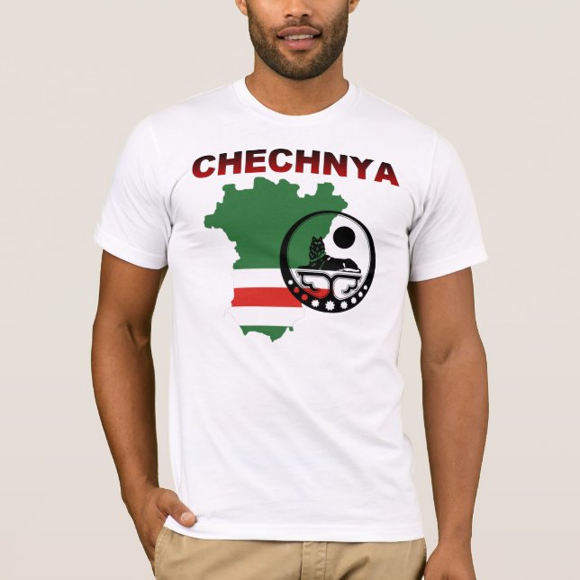 Chechnya + Map + Gerb T-shirt (Framsida)