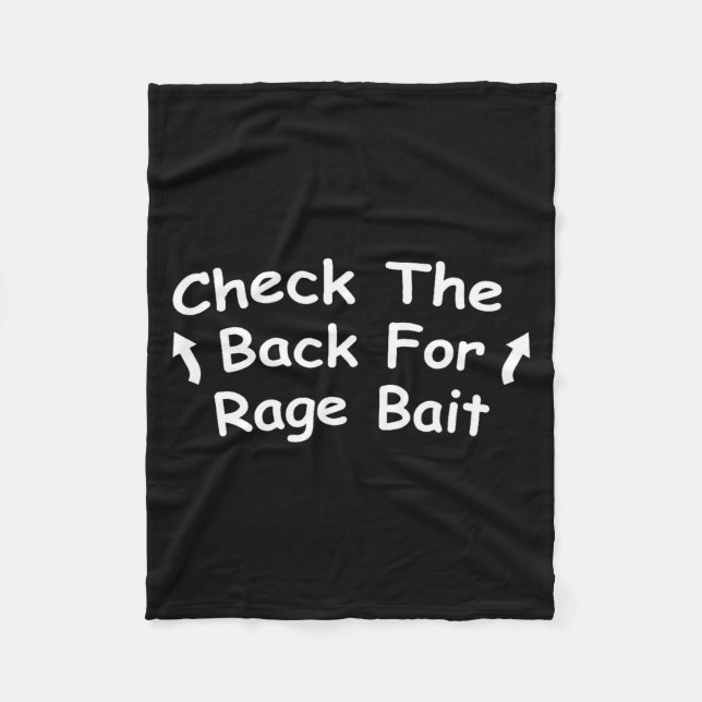 Check Back For Rage Bait Funny Meme Gift  Fleecefilt (Framsidan)
