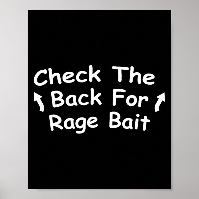 Check Back For Rage Bait Funny Meme Gift  Poster (Framsidan)