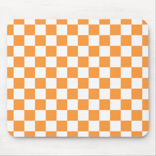 Check Board Mönster White x Orange Musmatta