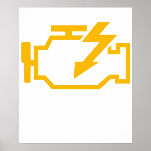 Check Engine Light Funny Mechanic Macanic Machanic Poster (Framsidan)