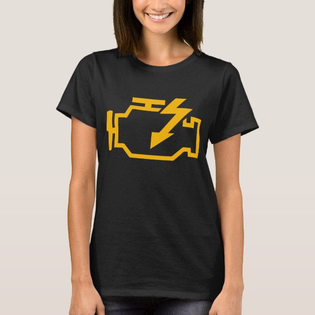 Check Engine Light Funny Mechanic Macanic Machanic T Shirt (Framsida)