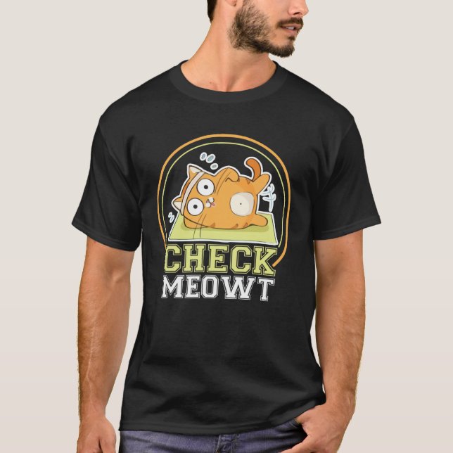 Check Meowt Cat Yoga Workout Kitten T Shirt (Framsida)