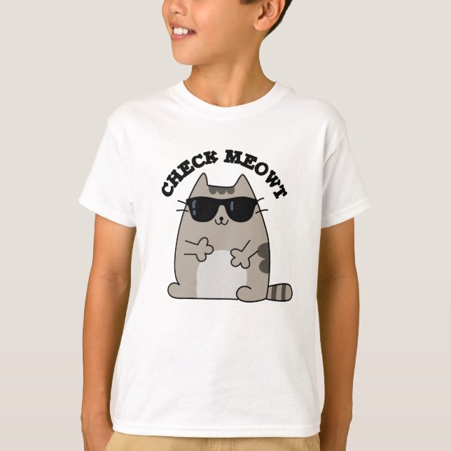 Check Meowt Funny Coola Cat Pun T Shirt (Framsida)