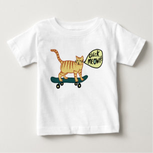 Check Meowt Punny Skateboarding Tabby katt T-Shirt