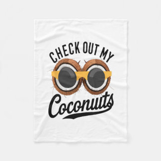 Check Out My Coconuts Funny Tropical Beach Humor N Fleecefilt