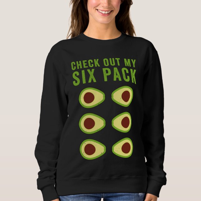 Check Out My Six Pack Avocado Fitness  Gym Graphic T Shirt (Framsida)