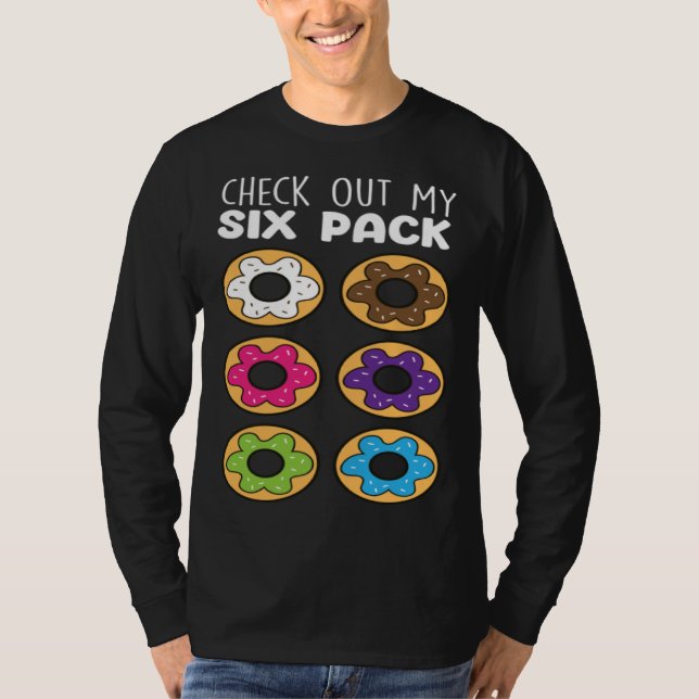 Check Out My Six Pack  Donut Food   Donuts T Shirt (Framsida)