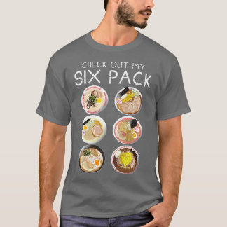 Check Out My Six Pack Ramen Funny Food Pun Japanes T Shirt
