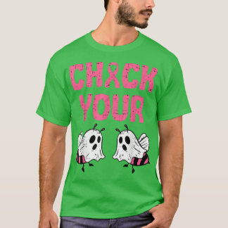Check Your Boo Bees Breast Cancer Halloween Pink R T Shirt