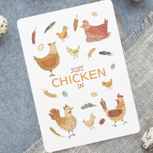 Checka bara in Personlig-meddelande för Chickens Kort