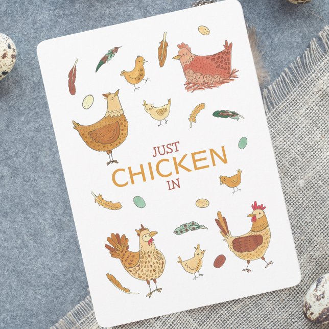 Checka bara in Personlig-meddelande för Chickens Kort (Skapare uppladdad)