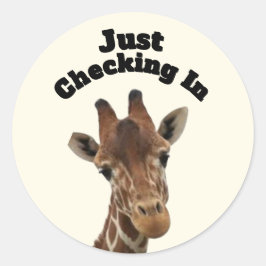 Checka in fästdon runt klistermärke