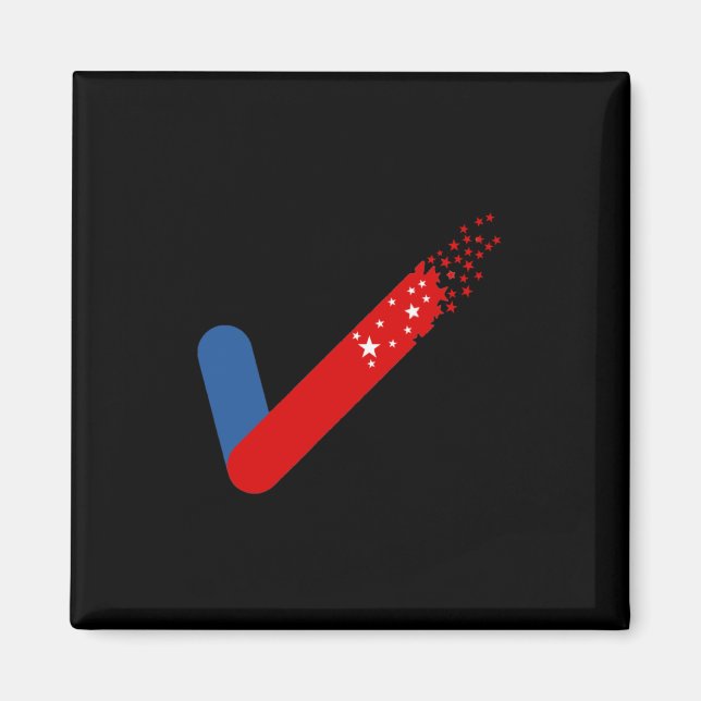 Checka ut Amerika första juli 4 Magnet (Framsidan)