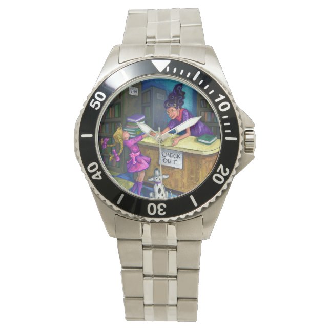 Checka ut bibliotek armbandsur (Framsida)