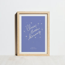 Checka ut Dreams Art Print Blue