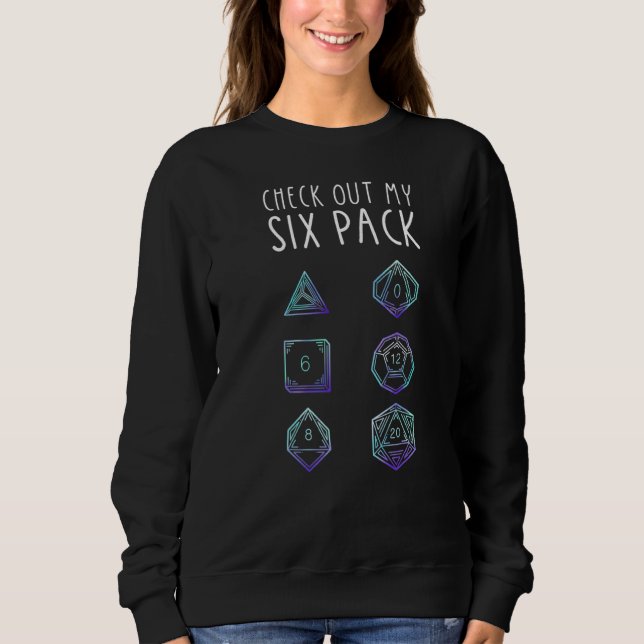 Checka ut min 6-pack-skiva för Dragons D20 RPG Gam T Shirt (Framsida)
