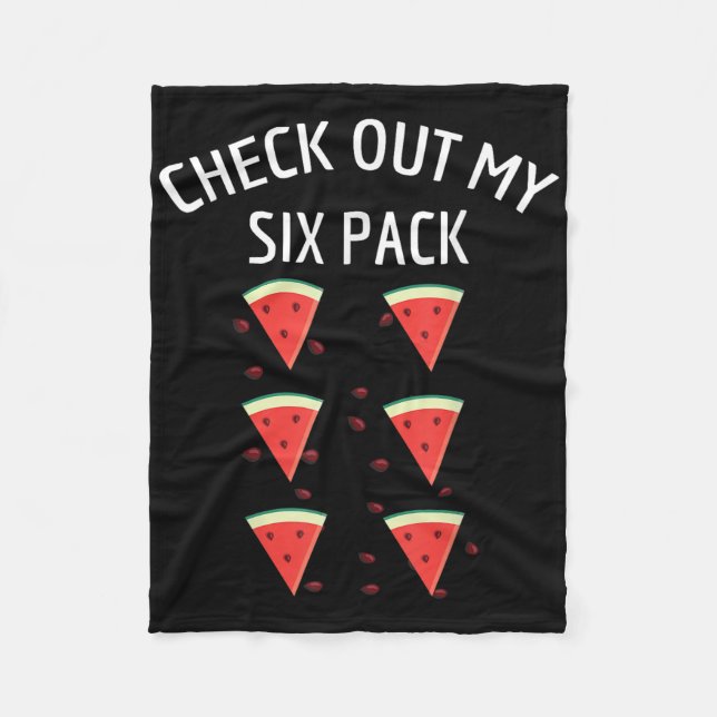 Checka ut min 6-pack vattenmelon Roligt Melon Shir Fleecefilt (Framsidan)