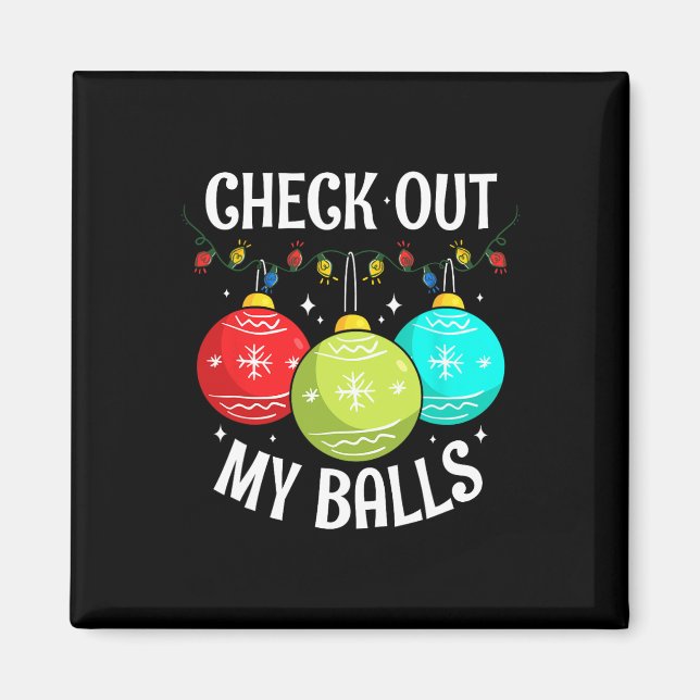 Checka ut min Bollar Roligt Smutt Joke Decora Magnet (Framsidan)