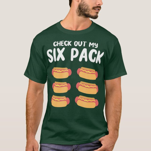 Checka ut min Si Pack Hotdog T Shirt (Framsida)
