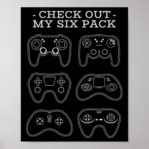 Checka ut mitt sexpaket - Ljudig spelspeldator Poster