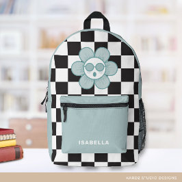 Checkad Girly School-ryggsäck