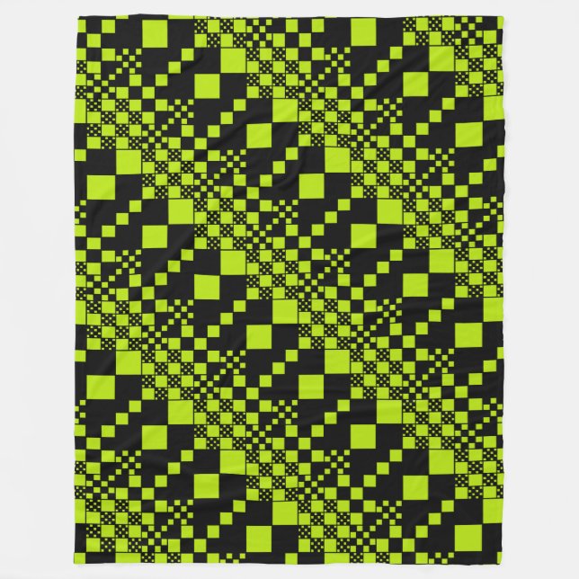 Checkade, Kontroller - Beskär grön Fleecefilt (Framsidan)