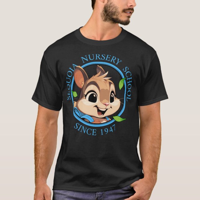 Checkar den blå texten i Chipmunk - Ansikte W Curv T Shirt (Framsida)