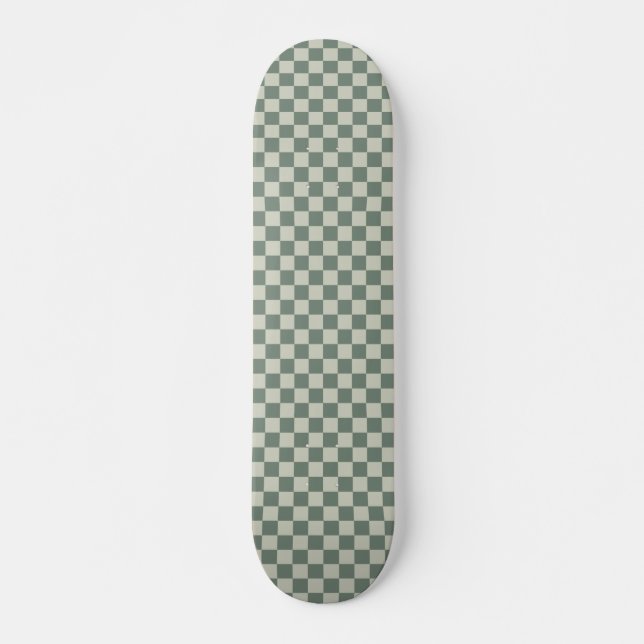 Checkboard för grönt mini skateboard bräda 18,5 cm (Framsida)