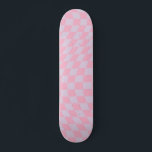 Checkboard för Rosa  Checkerboard för Mönster Lila Mini Skateboard Bräda 18,5 Cm<br><div class="desc">Checkered mönster - lilac and rosa twisted check/vågigt and warped checkerboard.</div>