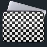 Checkboard för svartvit kontrollerbar Mönster Laptop Fodral<br><div class="desc">Checkered Mönster - Black and white checkerboard.</div>