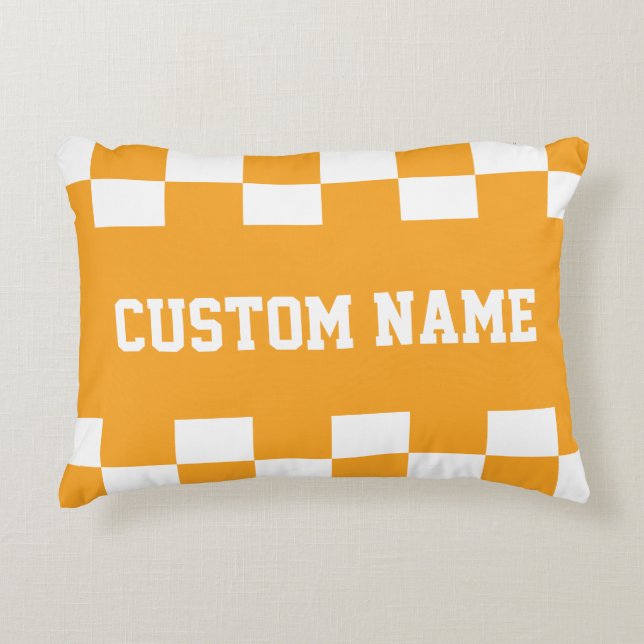 Checkboard Mönster Prydnadskudde (Framsidan)