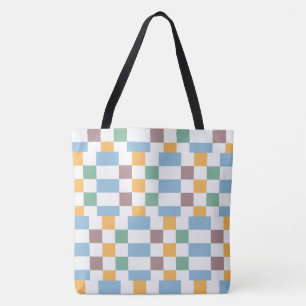 Checkboard Tote Tygkasse