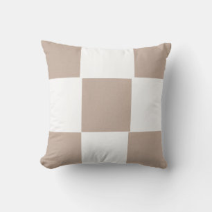 Checker Beige Tan Kudde