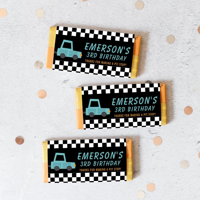 Checker Flagga Car Pitstop Candy Pub Wrapper Favor (Skapare uppladdad)