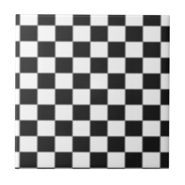 Checker Flagga Ceramic Tile Kakelplatta (Framsidan)