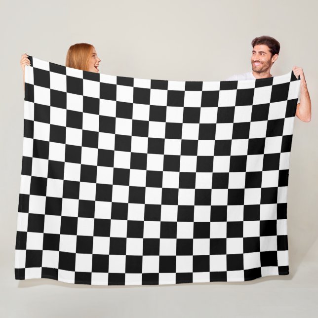 Checker Flagga Fleece Blanket (På plats)
