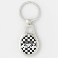 Checker Flagga och Tävling Cars