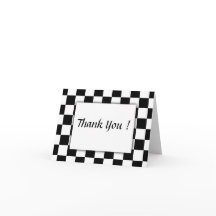 Checker-Flagga Tack för att kortet är tomt inuti