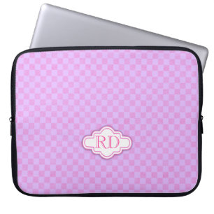 Checker för den ljusa rosa lilan, bärbara datorn f laptop fodral