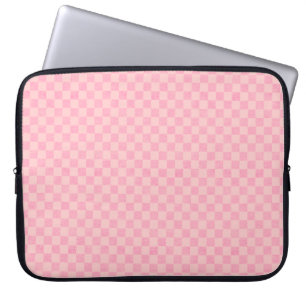 Checker för ljus rosa bärbar dator fodral