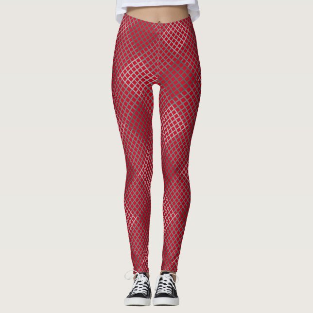 Checker mönster Diagonal 2000000000000000000000000 Leggings (Framsida)