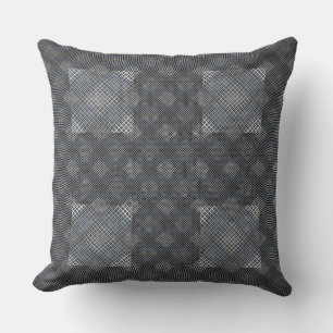 Checker mönster diagonal 2 ton.bx4x4 BLK BG Kudde