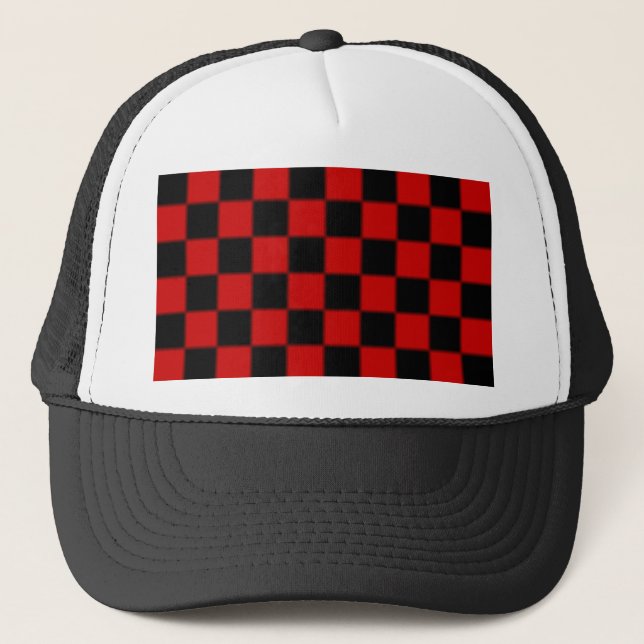 Checker Mönster Hat Truckerkeps (Framsida)