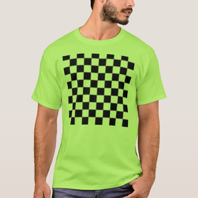 Checker Mönster Manar Shirt Tee Shirt (Framsida)