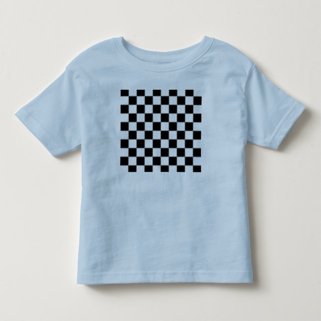 Checker Mönster Småbarn Shirt T (Framsida)