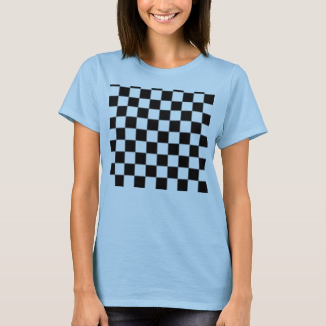 Checker Mönster Women's Shirt Tee Shirt (Framsida)